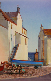 Lobster Pots &amp; Blue Boat, Pittenweem Harbor